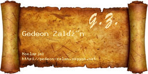 Gedeon Zalán névjegykártya